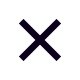 Black X-shaped close icon centered on white background.