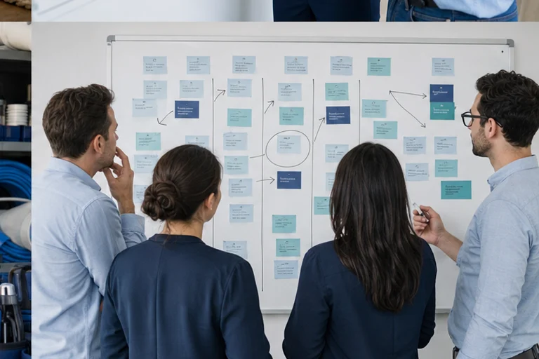 Marketing performance dashboard connecting campaign leads with booked jobs and revenue outcomes