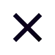 Black X-shaped close icon centered on white background.